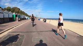 Poole Sandbanks To Bournemouth Pier Beach Cycle Bournemouth Gardens Cycle 🚲 🏴󠁧󠁢󠁥󠁮󠁧󠁿4K [upl. by Diann]