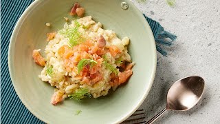 Recept – Venkelrisotto met gerookte zalm  Colruyt [upl. by Llemert]