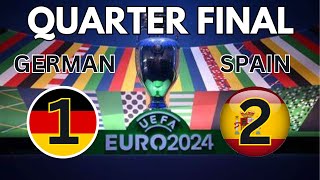 spain  quarterfinal  german vs spain  euro 2024 [upl. by Adehsor]