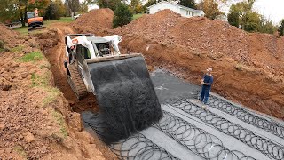 Geothermal dig pipe fusion and backfill [upl. by Lirva]