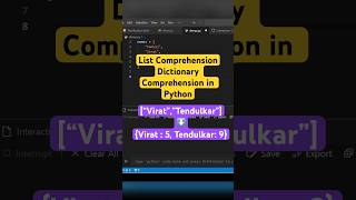 List Comprehension and Dictionary Comprehension in Python with examples coding programming python [upl. by Reaht489]