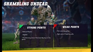 Blood Bowl 3  Season 3  Team Creation  Shambling Undead No Commentary [upl. by Leitao4]