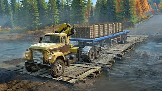 SnowRunner Deliver to The Drilling Site Smithwille Dam  Metal Beams  Fleetstar F2070A  ASMR [upl. by Sito505]