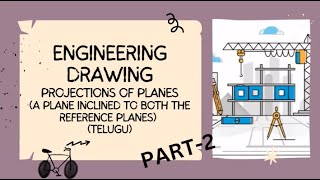 Engineering drawing Projections of planes A Plane inclined to both the reference planes PART2 [upl. by Petronia]