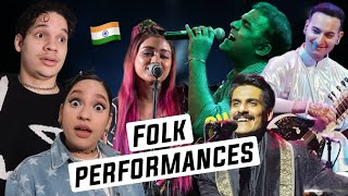 Theres nothing like PURE INDIAN MUSIC Latinos react to MINDBLOWING Indian Folk Live Performances [upl. by Kiele]