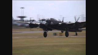 Amazing LANCASTER bomber landing [upl. by Vitoria]