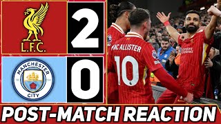 LIVERPOOL GO 11 POINTS CLEAR OF CITY  Liverpool 20 Manchester City PostMatch Reaction [upl. by Ballou]