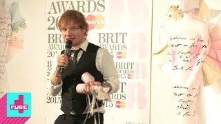 Ed Sheeran quotWinning isnt really a thing Im used toquot  BRITs 2015 [upl. by Riebling982]