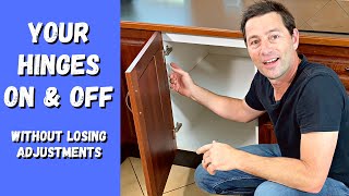 How to remove replace or reattach kitchen cabinet hinges [upl. by Garvin519]