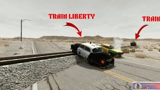 🔥 TRAIN LIBERTY A SHORT MOVIE BY CROWN GAMING🤯BEAMNG DRIVE END IN TOTAL DESTRUCTION [upl. by Siuqcram718]