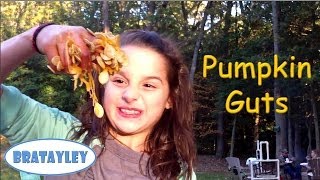 Pumpkin Guts  Halloween Party WK 1474  Bratayley [upl. by Anilet278]