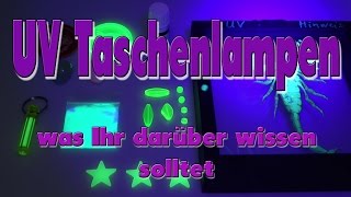 UV Taschenlampen Grundlagen und Einsatzbereiche [upl. by Leonelle]