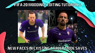 FIFA 20 EDITINGMODDING TUTORIAL  ADDING THE UPDATED FACES IN EXISTING CAREER MODE SAVES [upl. by Aretina147]