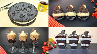 4 no bake Oreo dessert recipe easy Oreo dessert cups [upl. by Nawek]