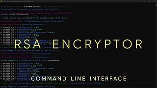 RCrypt RSA Encryption Software Command Line Interface [upl. by Dolphin]