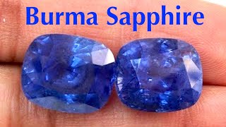 Exceptional Unheated Blue Sapphire Pair Burma  Certified  33 Carats  by Gandhi [upl. by Lem865]