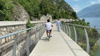 Limone sul Garda  Bike amp pedestrian Paths  AMAZING  Cycling in Lake Garda [upl. by Hehre]