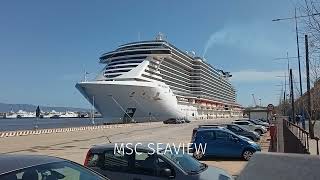 MSC SEAVIEW  Port of Messina 26042022  Passenger Cruise ship  MSC CRUISES [upl. by Lillywhite]