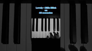 Piano  Apprendre Lovely de Billie Eilish en 40 sec cover shorts [upl. by Stark]