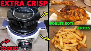 Moulinex Extra Crisp Couvercle COOKEO devient une friteuse à air chaud  frites maison poulet roti [upl. by Lear]