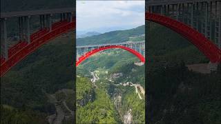 WORLD LARGEST DOUBLE ARCH BRIDGE Shuangbao Bridge Chongqing China 双堡特大桥 bridge travel aerial [upl. by Fanechka]