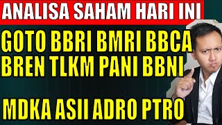 saham GOTO hari ini BBRI BMRI BBCA BREN TLKM PANI BBNI MDKA ASII ADRO PTRO 2792024 [upl. by Noble449]