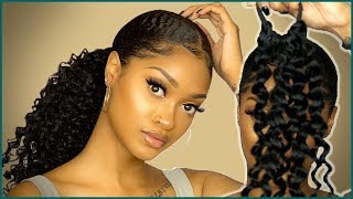 LIFE CHANGING Sleek Ponytail with Extensions Hack on Type 4 Natural Hair [upl. by Litsyrk]