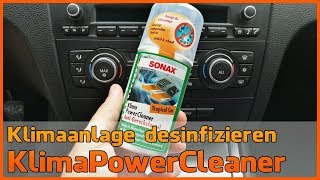 Klimaanlage desinfizieren mit Sonax KlimaPowerCleaner  Reiniger für Klimaanlage Deutsch [upl. by Jocelyn265]