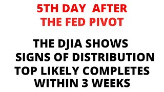 Sellers Start Showing Up on the DJIA Signs of Distribution Top Likely Within 3 Weeks Maybe Sooner [upl. by Ecarg]