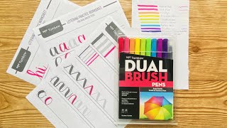 Tombow Dual Brush Pens Bright Palette Review amp Swatch  Tombow Dual Brush Pens Review [upl. by Atenahs796]