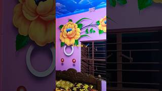 3d wall painting home decor ideas 🏡art reels 3d painting shorts youtubeshorts [upl. by Anita]