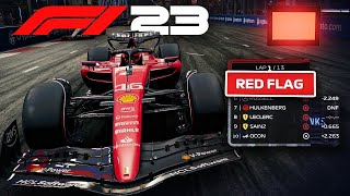 F1 World Gameplay on F1 23  Red Flag Race at Las Vegas [upl. by Atem]