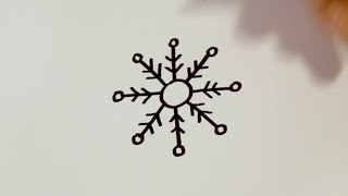 How to Draw a Cartoon Snowflake [upl. by Hummel]