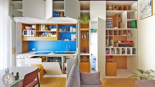 NEVER TOO SMALL Architect’s Colourful 50’s Small Apartment Italy 39sqm429sqft [upl. by Okiron438]