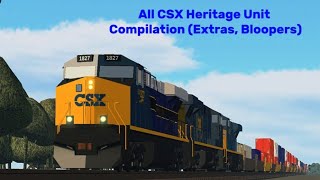 All CSX Heritage Unit Compilation Extras Bloopers Southline District ROScale [upl. by Nauwaj]