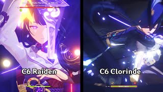 C6 Clorinde vs C6 Raiden Shogun [upl. by Narra]