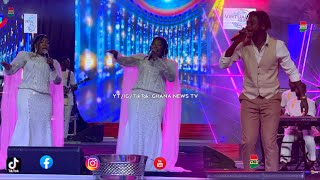 Rockstar Kuami Eugene’s full performance with Legendary Tagoe Sister  their 40th anniversary [upl. by Aleuqahs]