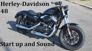 HarleyDavidson 48 Forty Eight Start up and Sound [upl. by Ardath419]