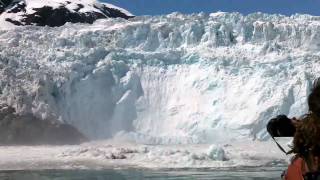 Glacier Calving Huge Wave [upl. by Ayhay]