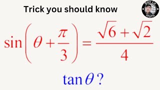 Precalculus  A Tricky Trigonometry Equation sintheta  pi3  sqrt of 6  sqrt of 24 [upl. by Anna]