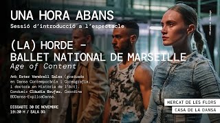 UNA HORA ABANS · Sessió introductòria AGE OF CONTENT de LA HORDE  BALLET NATIONAL DE MARSEILLE [upl. by Sebbie]