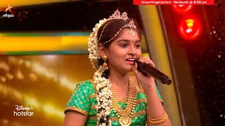 Minsara Poove Pen PooveSong by Shreenitha🥁🎶  Super Singer Junior 9  Episode Preview [upl. by Riggall]