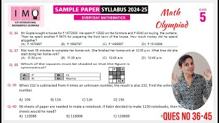 IMO Class 5 Maths Olympiad Sample Paper Ques no 3645  Maths Olympiad Mock Test for Class 5 [upl. by Haleelahk668]