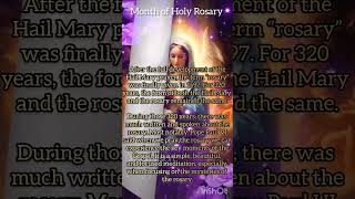 Month Of Holy RosaryHistory of Holy Rosarysacredheartofjesus catholicdevotion sacredheartofjesus [upl. by Hudis886]