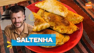 Saltenha de frango como fazer empanada boliviana  Rodrigo Hilbert  Tempero de Família [upl. by Tremaine]