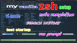 My vanilla zsh setup  Whats zsh  How to install and configure zsh [upl. by Rodgers]