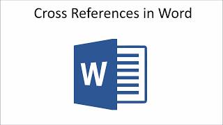 Automatic Cross References in Microsoft Word [upl. by Jordan]