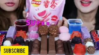 इतनी सारी चॉकलेट 😱😱  ASMR Leftover Dessert Race  Chocolate  Challengeyoutube [upl. by Ylac445]