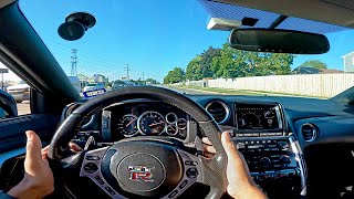 POV Drive 800HP Nissan GTR R35  Insane Sound LOUD Exhaust [upl. by Amis]