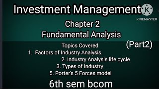 6th sem bcom Investment Management Ch2 Fundamental Analysis Part2 explained in kannada [upl. by Adamik]